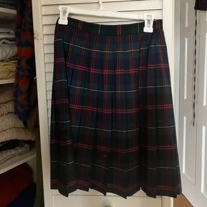 Brooks Brothers Plaid Wool Midi Skirt Size 4